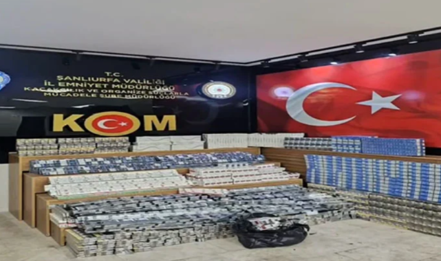 Şanlıurfa'da binlerce paket kaçak sigara ele geçirildi