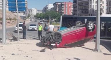 Şanlıurfa'da otomobil takla attı: 1 yaralı