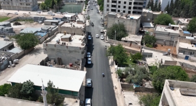Suruç’ta remil yolu sıcak asfaltla yenilendi 