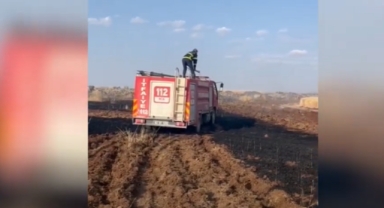 Şanlıurfa'da 170 dönüm buğday tarlası kül oldu
