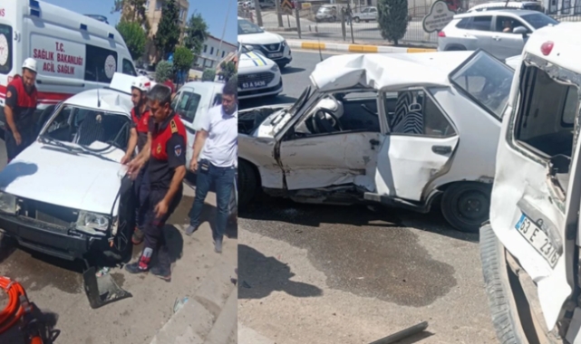 Şanlıurfa’da 2 otomobil çarpıştı: 2 yaralı
