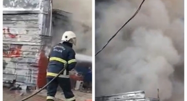Şanlıurfa'da atık toplama deposunda yangın