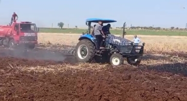Şanlıurfa'da buğday ekili tarla küle döndü