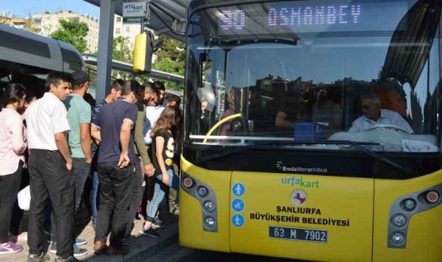 Şanlıurfa&#039;da sınava girecek öğrencilere ulaşım ücretsiz