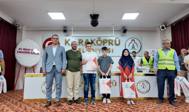 Karaköprü’de Kur’an kursunda başarılı olan öğrenciler ödüllendirildi
