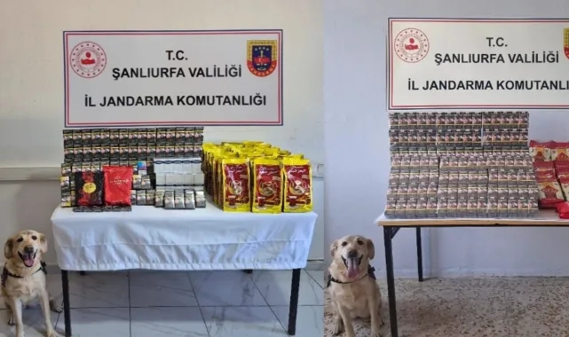 Şanlıurfa&#039;da kaçak sigara, tütün ve çay ele geçirildi