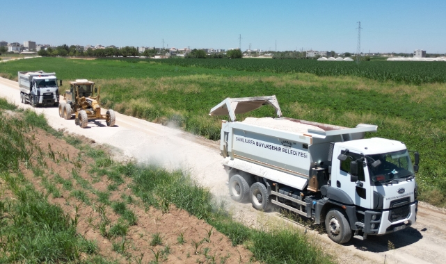 Suruç’ta yol yapım çalışmaları sürüyor