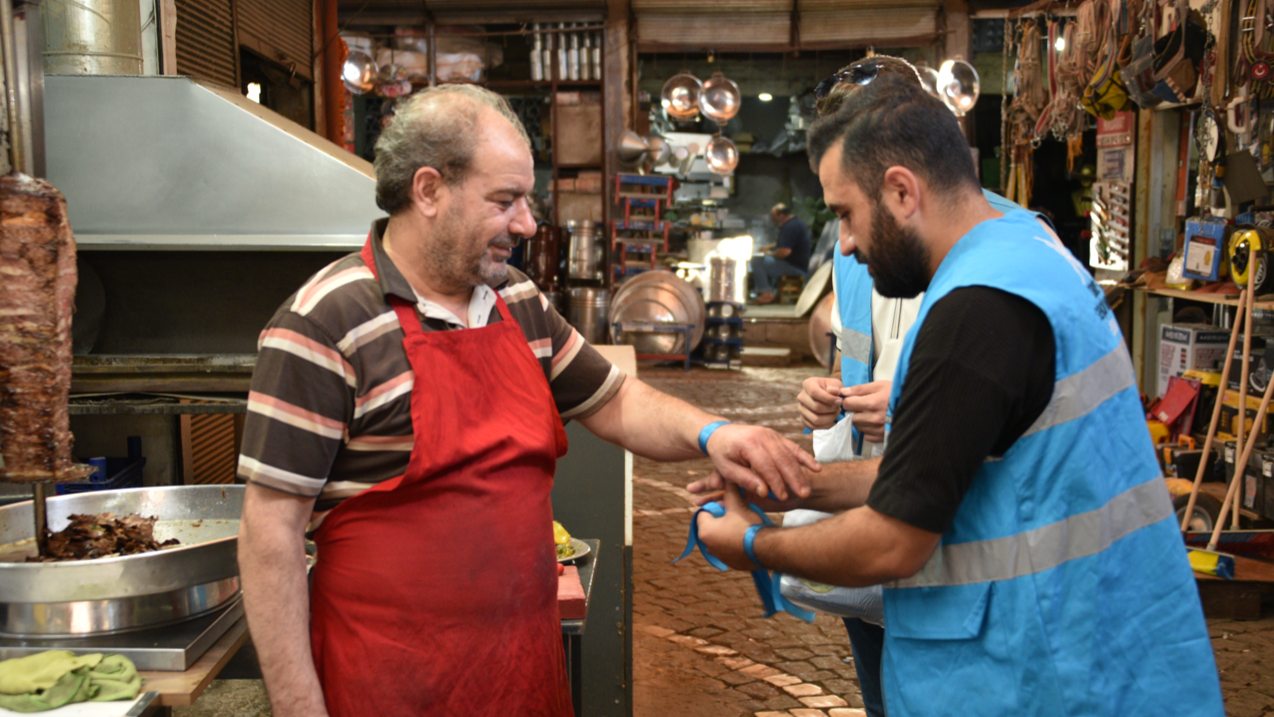 Şanlıurfa'da Küresel Sumud Filosu'na mavi kurdeleli destek