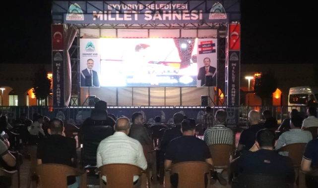 Eyyübiye Millet Bahçesi&#039;nde Milli Maç heyecanı yaşandı