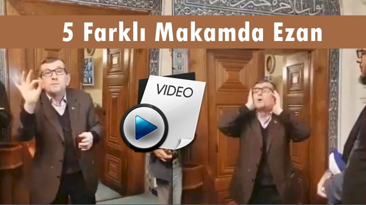 Bursa Yeşil Camii müezzini Recep Uyar 5 Farklı Makamda Ezan Okudu