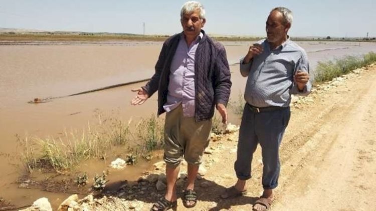 Suruç'ta DSİ Kanalı Patladı Tarlalar ve Evler Sular Altında Kaldı