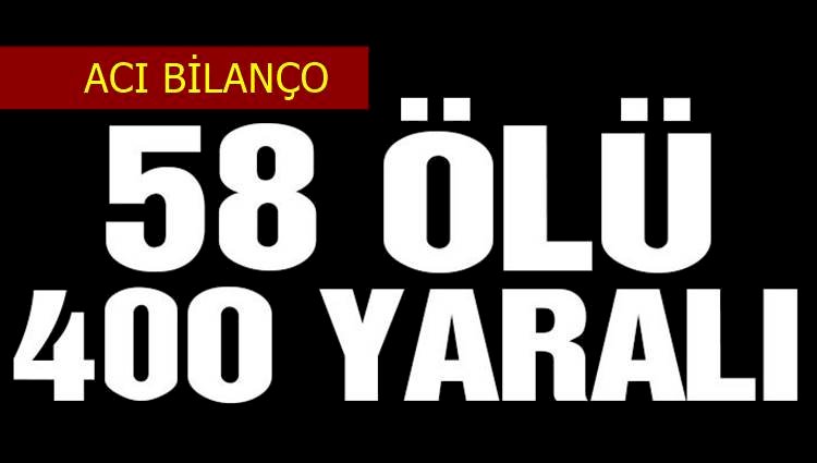 Trafik Kazasında 58 Ölü 400'e Yakın Yaralı
