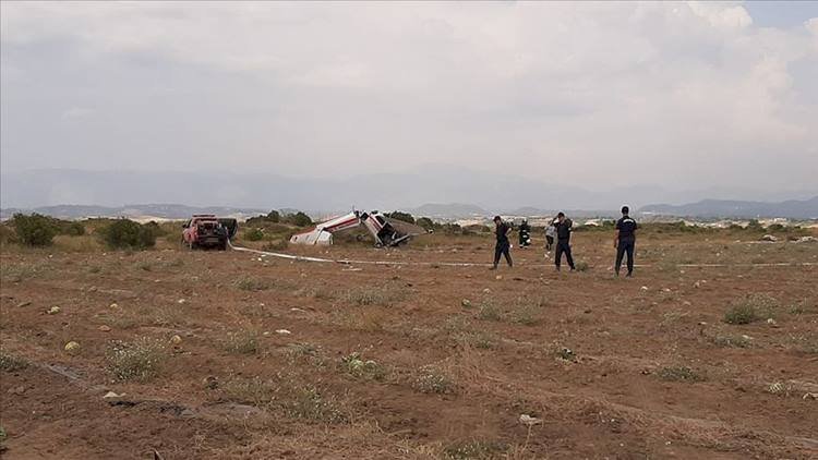 Antalya'da Bir Eğitim Uçak Düştü Kazada 1 Kişi Öldü 2 Kişi Yaralandı