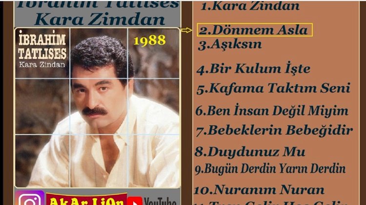 İbrahim Tatlıses/Dönmem Asla/Şarkısı Dinle