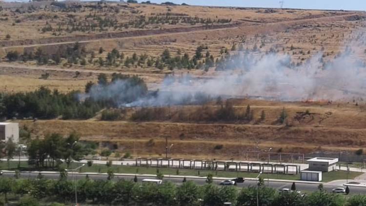 Karaköprü'de orman Yangını Kısa Sürede Söndürüldü