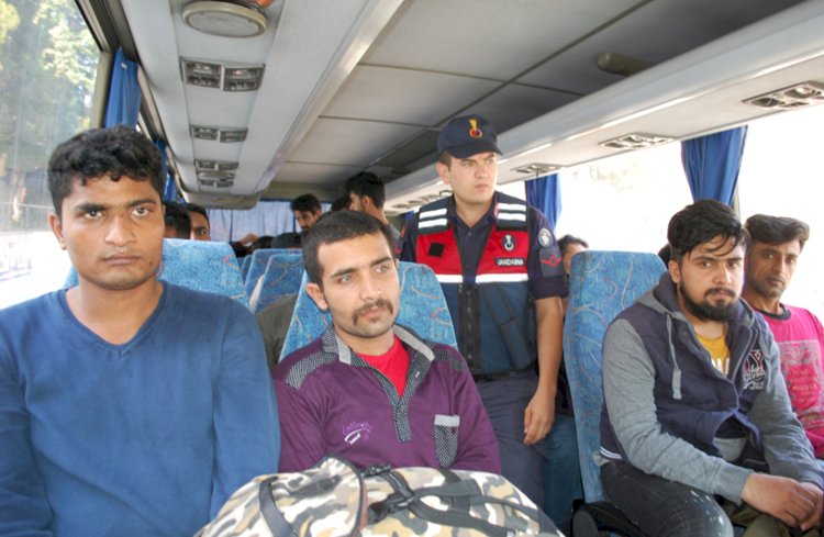 36 Kaçak Göçmen Jandarmanın Trafik Kontrolünde Yakalandı