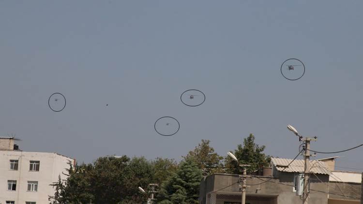 Güvenli Bölgede Türk ve ABD Helikopterleri Devriye Uçuşu yaptı