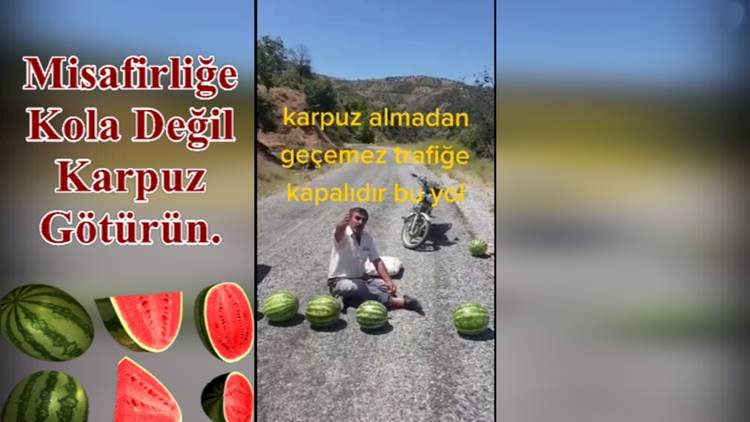 Karpuz Almayan Bu Yolda Geçemez Diyen Çiftçi