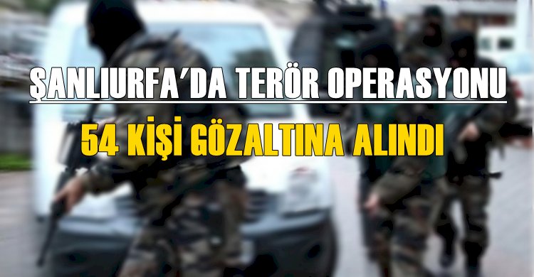 Şanlıurfa'da DEAŞ ve PKK Meclis Yapılanması Operasyonu : 54 Gözaltı
