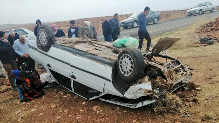 Viranşehir'de Devrilen Otomobildeki 1 Kişi yaralandı