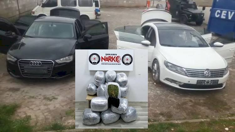 Şanlıurfa'da polisten kaçan araçtan 72 kilo uyuşturucu çıktı