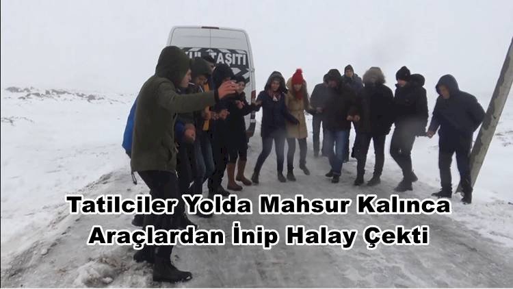 Karacadağ Kayak Merkezine Giden Tatilciler Yolda Mahsur Kaldı