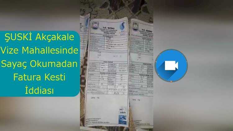 İddiaya Göre Şuski Akçakale'de Sayaç Okumadan Fatura Kesti