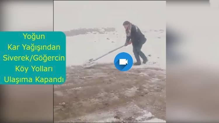 Yoğun Kar Yağışı Siverek / Göğerçin Kırsalının Yollarını Kapattı