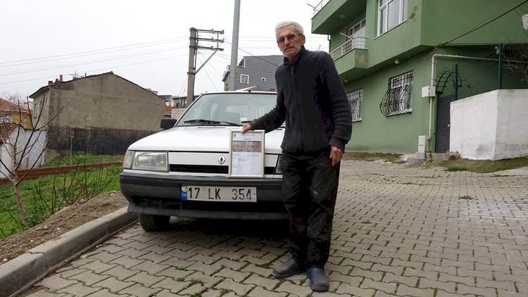 46 Yıllık Şoför İlk Kez Yediği Cezanın Makbuzunu Çerçeveletti