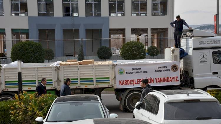 Urfa'dan Elazığ'a İnsani Yardım Konvoyu Yola Çıktı