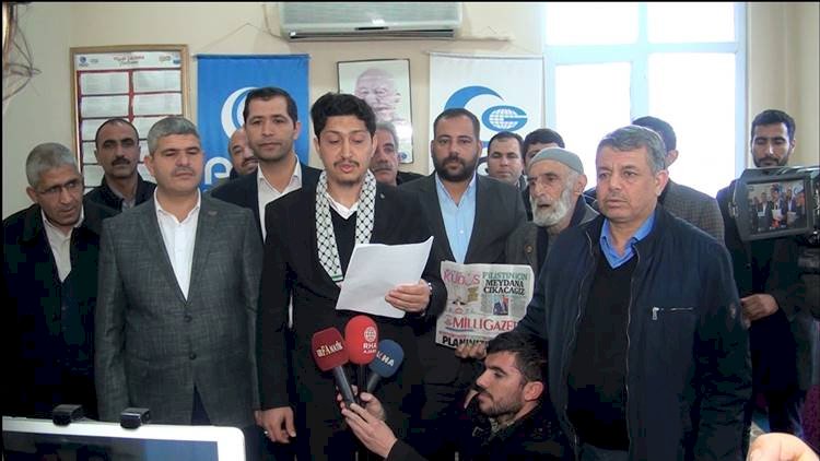 Trump'ın İmzaladığı Yüzyılın Anlaşması Şanlıurfa'da Protesto Edildi