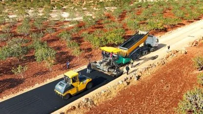 39 km’lik grup yolunda asfalt çalışmaları sürüyor
