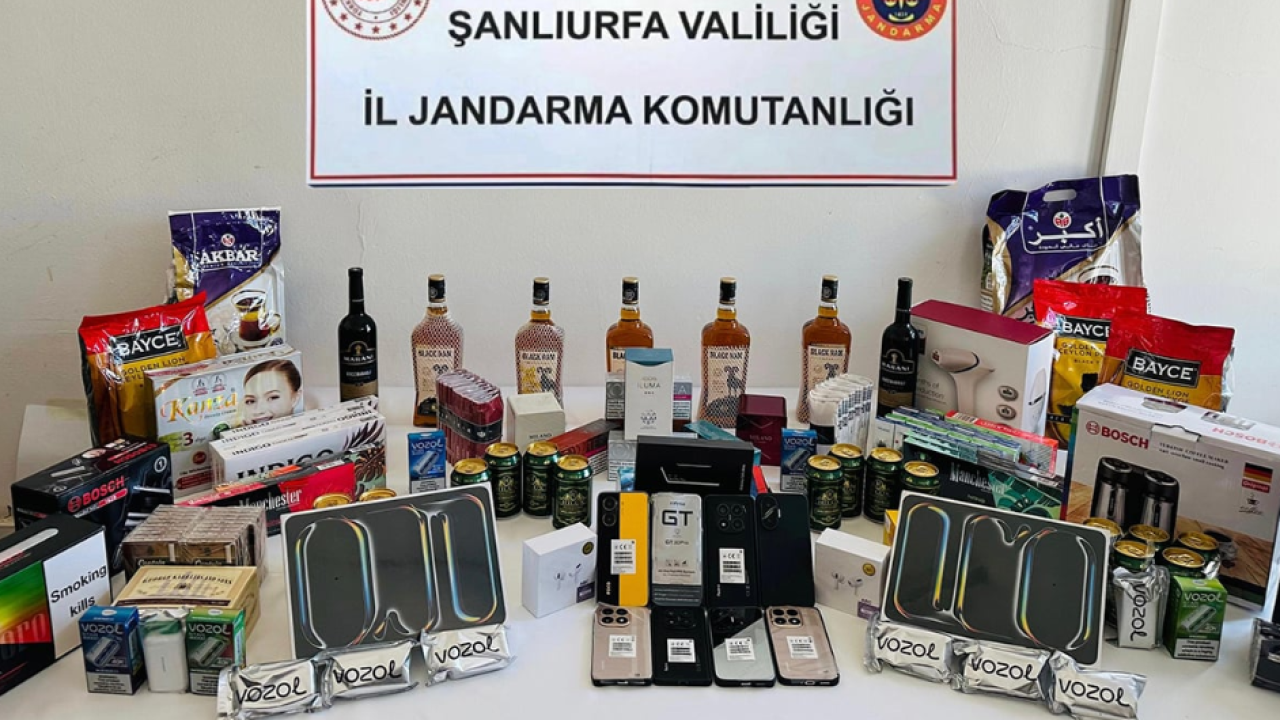 Şanlıurfa’da çok sayıda kaçak ürün ele geçirildi