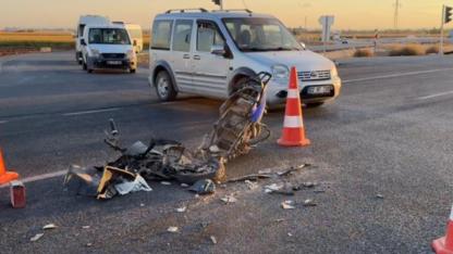 Şanlıurfa’da kamyon ile elektrikli bisiklet çarpıştı
