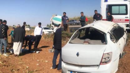 Şanlıurfa’da otomobil şarampole devrildi: 2 yaralı