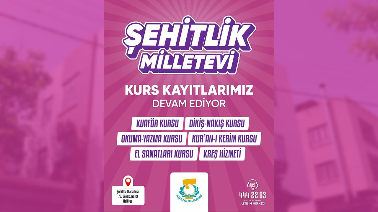 Şehitlik Milletevi&#039;nde kurs kayıtları devam ediyor