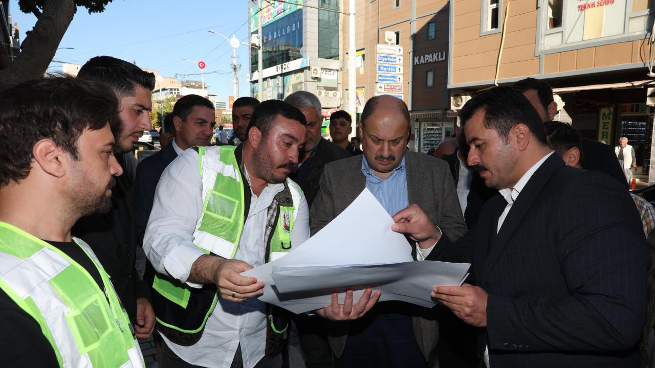 Başkan Gülpınar Divanyolu’ndaki çalışmaları yerinde inceledi