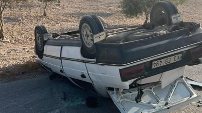 Birecik’te otomobil takla attı: 1 yaralı