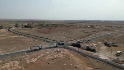Eyyübiye ile Harran arasındaki grup yolu yenilendi