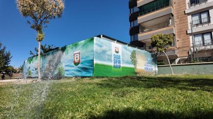 Şanlıurfa'da atık sular yeşil alanları sulamaya başladı