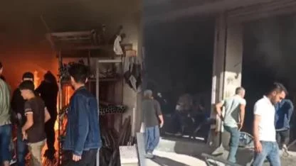 Şanlıurfa’da bir atölyede korkutan yangın