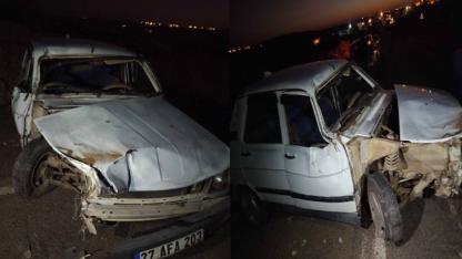 Şanlıurfa'da kontrolden çıkan otomobil şarampole devrildi