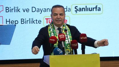 Şanlıurfa'da konuşan Çelebi'den sürece destek