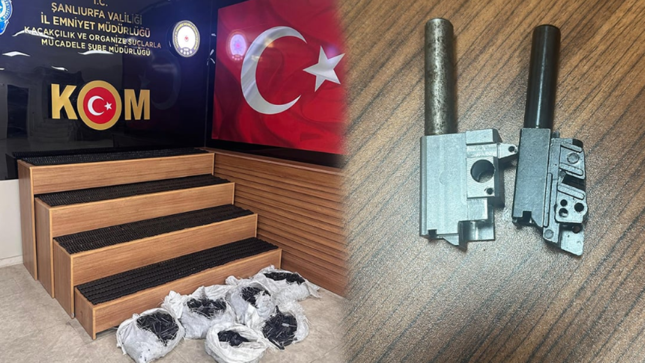 Şanlıurfa’daki aramada çok sayıda silah malzemesi ele geçirildi