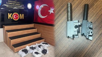Şanlıurfa’daki aramada çok sayıda silah malzemesi ele geçirildi