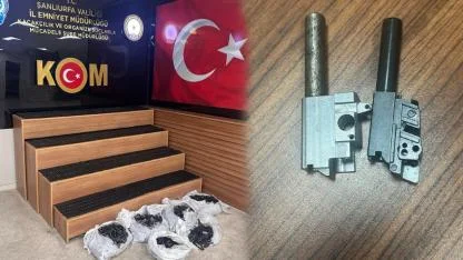 Şanlıurfa’daki aramada çok sayıda silah malzemesi ele geçirildi