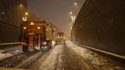 Şanlıurfa Büyükşehir Belediyesi kar mesaisinde