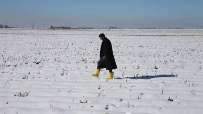 Şanlıurfa'da etkili olan kar yağışı çiftçiye umut oldu