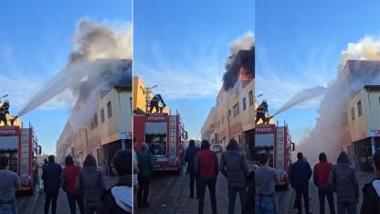 Şanlıurfa’da halı yıkama atölyesinde yangın