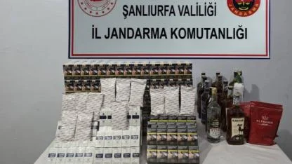 Şanlıurfa’da operasyonda çok sayıda kaçak ürün ele geçirildi